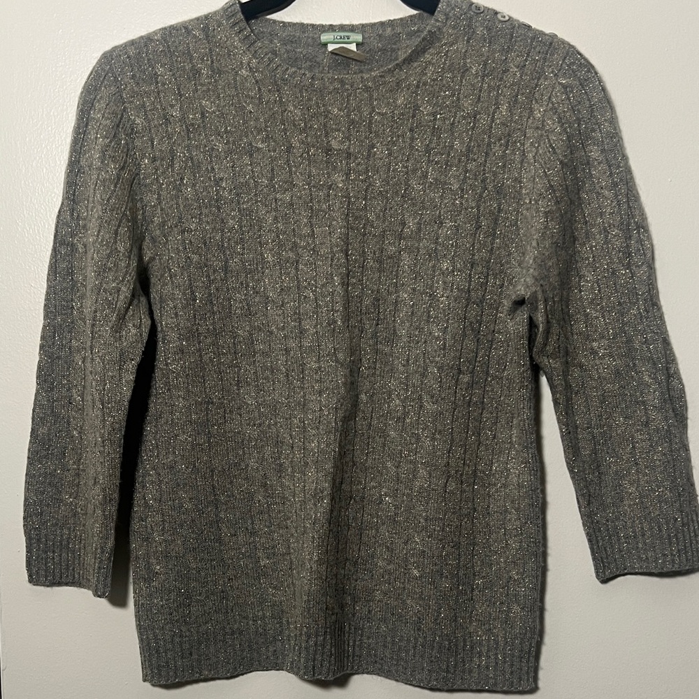 J. Crew Heather Gray Knit Sweater